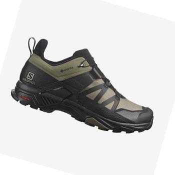 Salomon X ULTRA 4 WIDE GORE-TEX Erkek Yürüyüş Ayakkabısı Zeytin Yeşili Siyah | TR 3552FDN